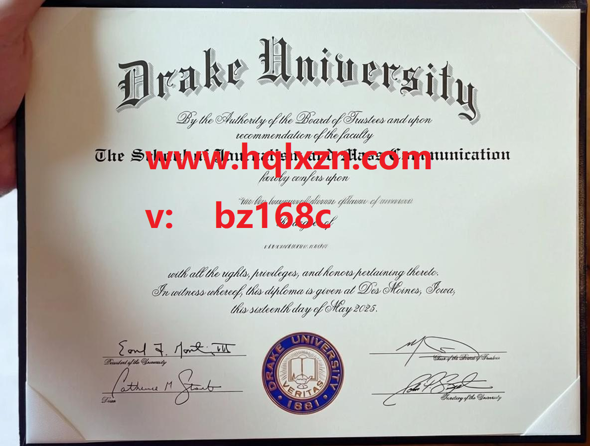 展示德雷克大学毕业证工艺Drake University diploma模板 loading=