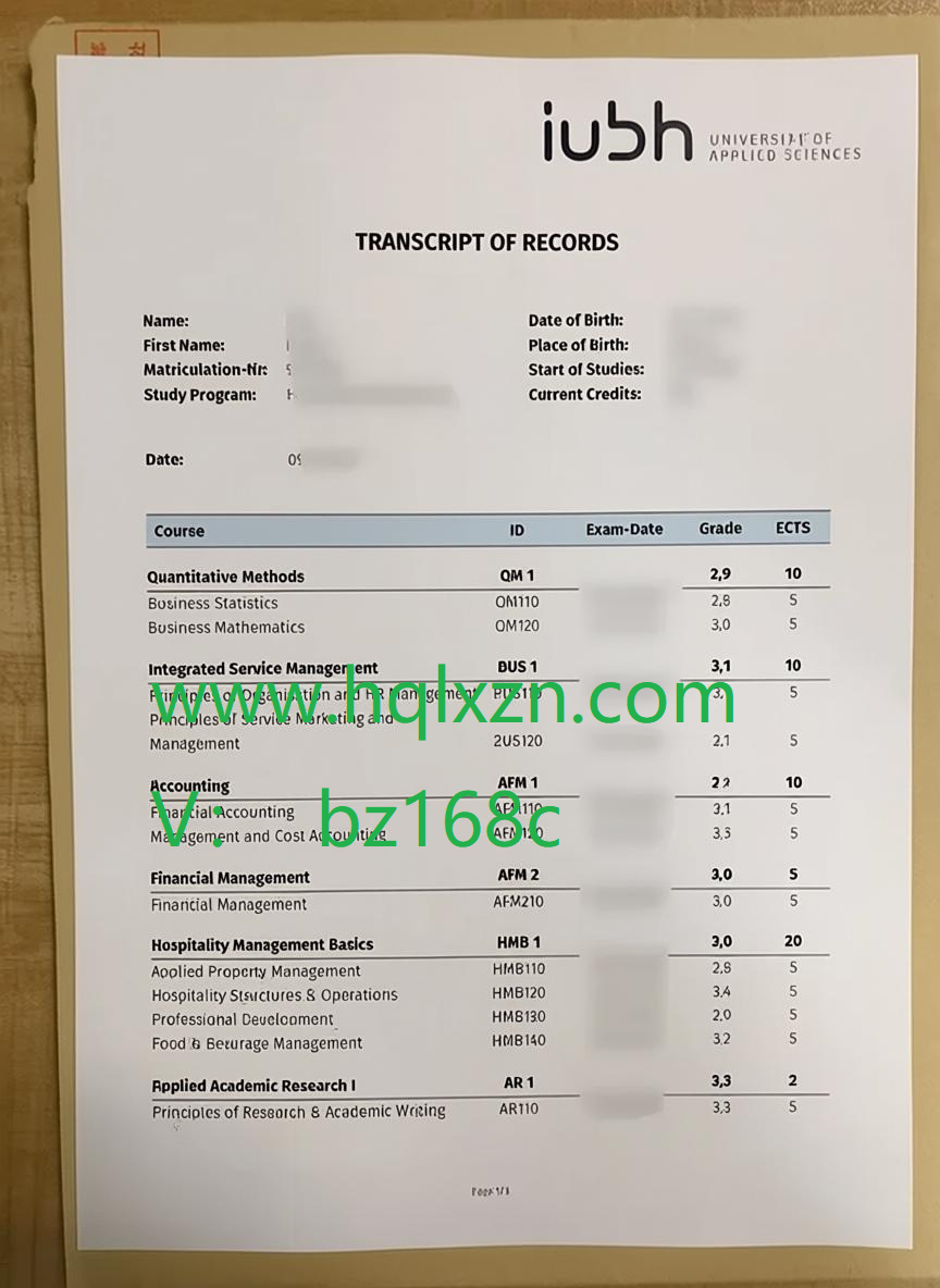 多门挂科被劝退，办理IUBH成绩单帮你走出困境 loading=